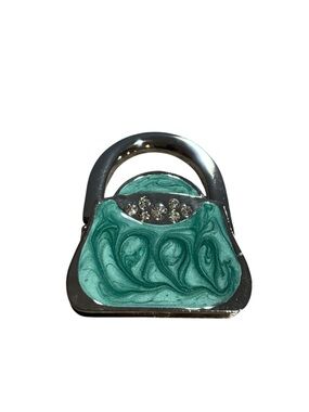 Bag Holder Silver and Green